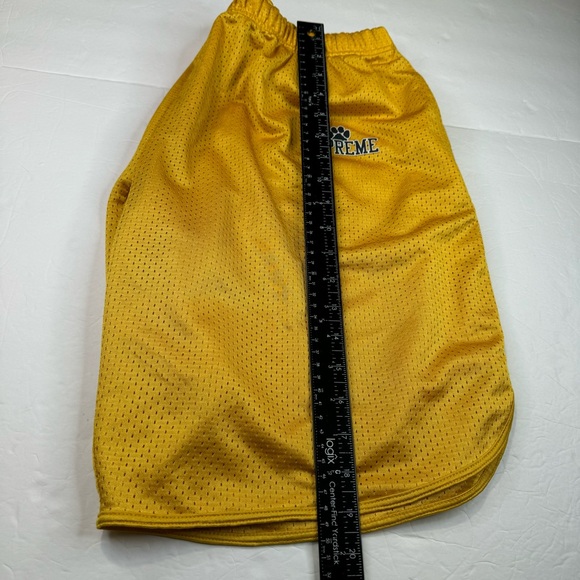*Supreme Shorts Men's Size XLarge Yellow Basketball Paw Zip Packet Elastic Waist - Picture 13 of 16